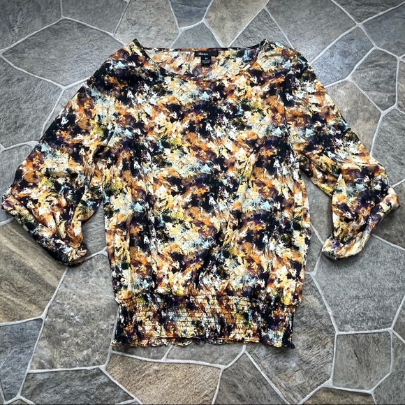 thesis Convertible Sleeve Elastic Waist Blouse - Picture 7 of 10